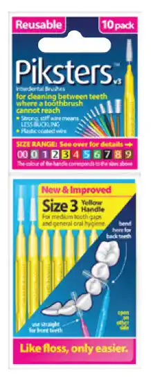 Discount Drug Stores Piksters interdental brushes 3 - 10 pack offer