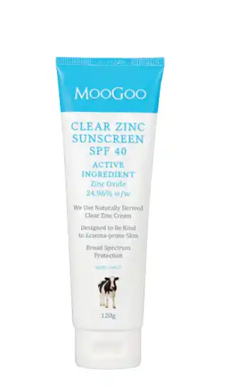 Discount Drug Stores Moogoo clear zinc sunscreen spf40 120g offer