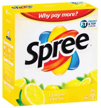 Spree lemon fresh laundry powder 2kg