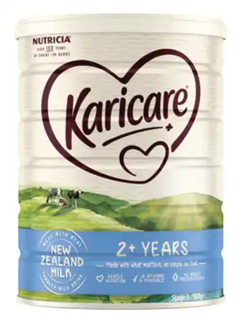 Chemist Discount Centre Karicare+ toddler growing up milk drink stage 4 from 2 years 900g offer