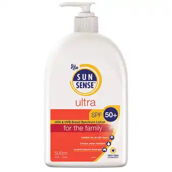 Chemist Discount Centre Sunsense spf 50+ ultra 500ml offer