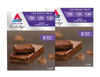 Atkins endulge milk chocolate 5 x 30g