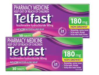 Chemist Discount Centre Telfast hayfever & allergy relief 180mg 30 tablets offer