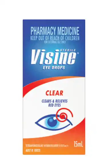 Chemist Discount Centre Visine clear relief eye drops 15ml offer