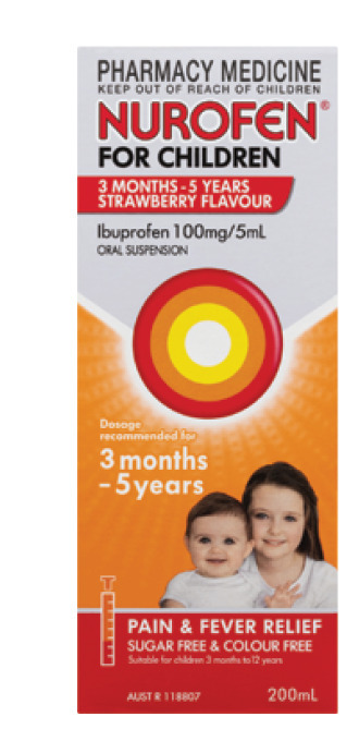 Chemist Discount Centre Nurofen for children 3 months - 5 years strawberry 200ml offer