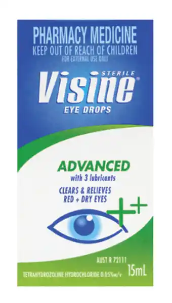 Visine advanced relief eye drops 15ml