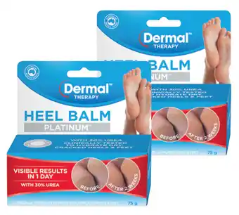 Chemist Discount Centre Dermal therapy heel balm platinum 75g offer