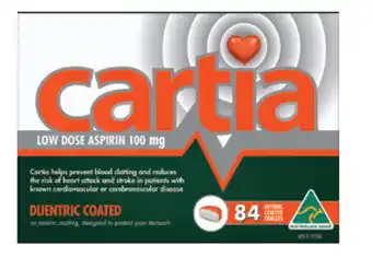 Cartia low dose asprin 100mg 84 tablets