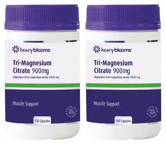 Henry blooms tri-magnesium citrate 900mg 150 capsules