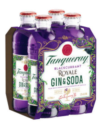 Liquorland Tanqueray blackcurrant and soda bottle 275ml offer