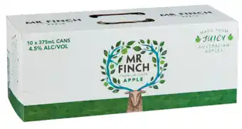 Liquorland Mr finch apple cider can 375ml offer