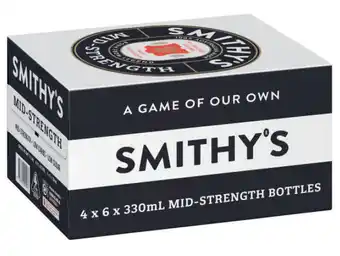 Smithy's mid strength bottle 330ml