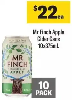 Liquorland Mr Finch Apple Cider Cans offer