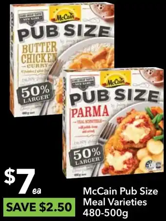 Ritchies McCain Pub Size Meal Varieties offer