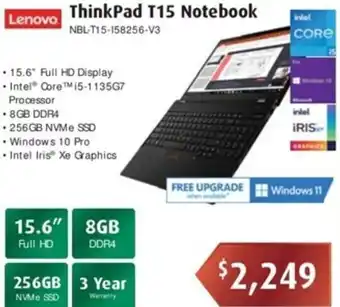 Leader Computers Lenovo ThinkPad T15 Notebook offer
