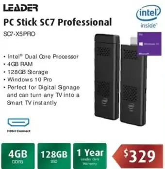 Leader Computers Leader PC Stick SC7 Professional offer