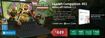 Leader Computers Leader Companion 402 Minecraft Edition offer