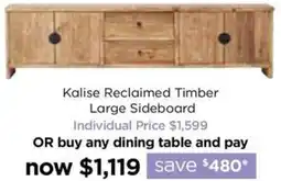 Kalise Reclaimed Timber Large Sideboard
