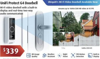 Leader Computers UniFi Protect G4 Doorbell offer