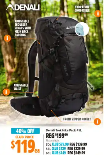 Anaconda Denali Trek Hike Pack offer