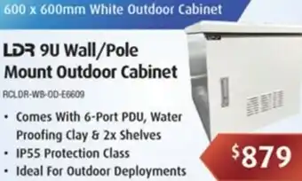 LDR 9U Wall/Pole Mount Ourdoor Cabinet