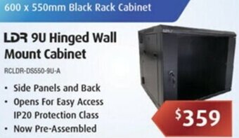 Leader Computers LDR 9U Hinged Wall Mount Cabinet offer