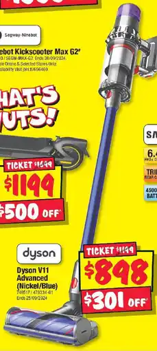 JB Hi-Fi Dyson V11 Advanced (Nickel/Blue) offer
