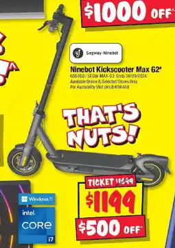 JB Hi-Fi Ninebot Kickscooter Max G2* offer
