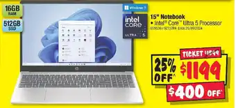 JB Hi-Fi 15" Notebook offer