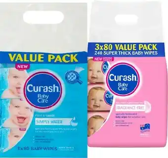 BIG W 20% off Curash 3x 80-Pack Wipes offer