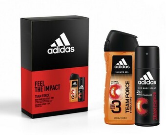 BIG W Adidas Team Force Body Spray 150ml and Shower Gel 250ml Set offer