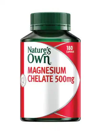 Malouf Pharmacies Nature’s own magnesium chelate 500mg 180 capsules offer