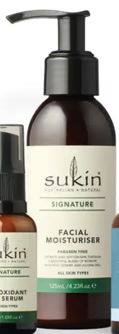 Sukin facial moisturiser (pump) 125ml