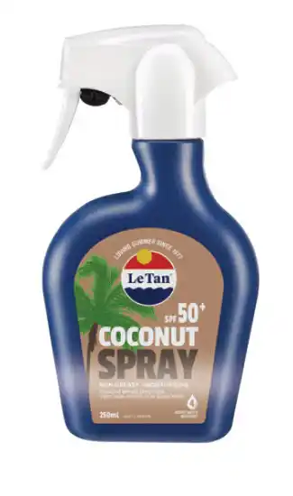 Direct Chemist Outlet Le tan spf50+ coconut spray 200ml offer