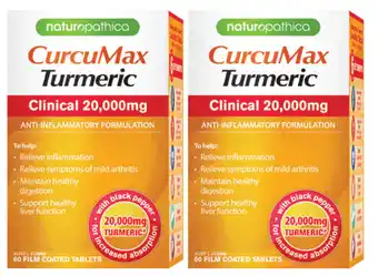 Direct Chemist Outlet Naturopathica curcumax clinical 20,000mg 60 tablets offer