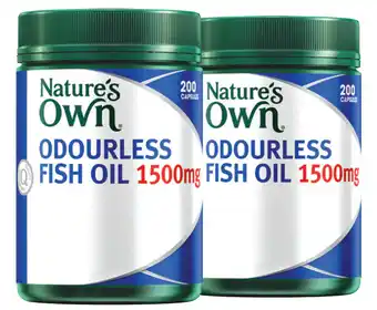 Direct Chemist Outlet Nature's own odourless fish oil 1500mg 200 capsules offer