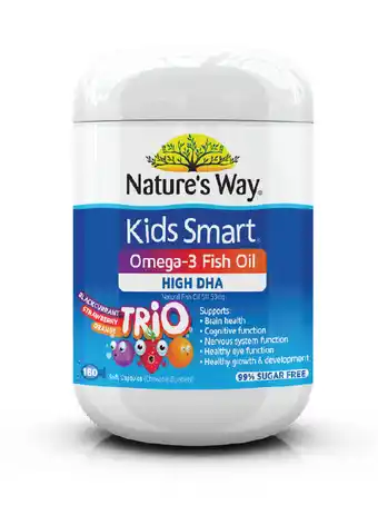 Direct Chemist Outlet Nature's way omega-3 fish oil trio 180 capsules offer