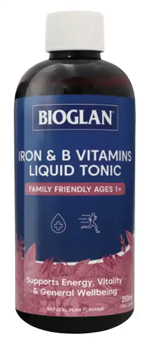Bioglan iron & b vitamins liquid tonic 250ml