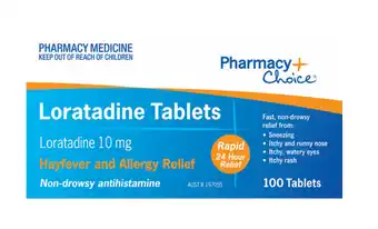 Direct Chemist Outlet Pharmacy choice loratadine hayfever and allergy relief 100 tablets offer