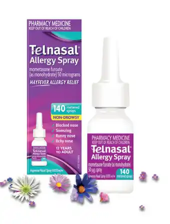 Direct Chemist Outlet Telnasal allergy spray 140 metered sprays offer