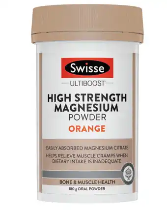 Ramsay Pharmacy Swisse ultiboost high strength magnesium powder orange 180g offer