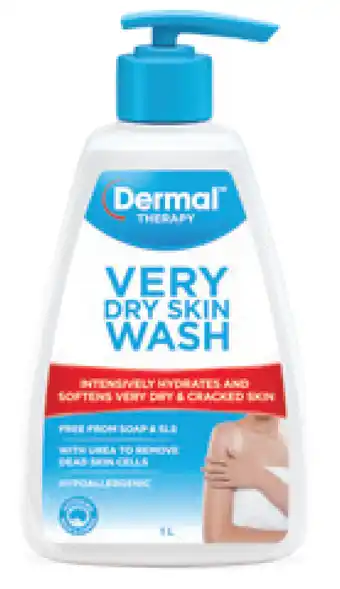 Dermal therapy very dry skin wash 1l
