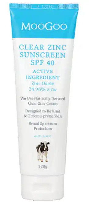 Moogoo clear zinc spf40 sunscreen 120g