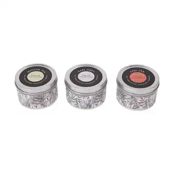 Kmart 3 pack tea collection fragrant candles with lids offer