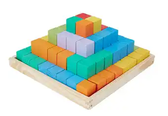Fsc certified wooden geomotric block set