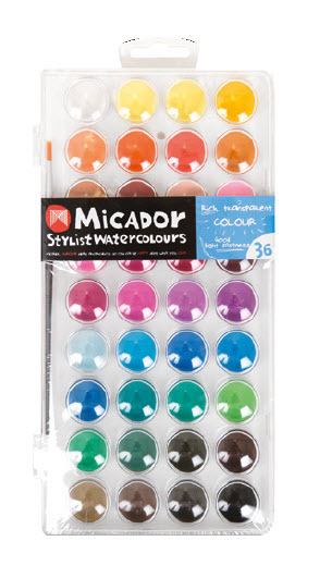 Micador 36-pack watercolour palette