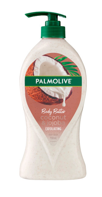 BIG W Palmolive body butter coconut scrub exfoliating body wash 750ml offer