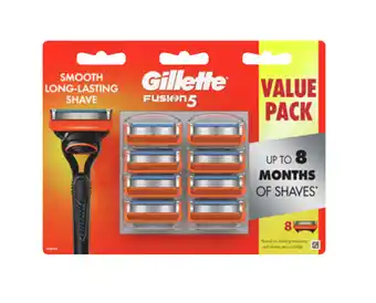 BIG W Gillette fusion razor blades 8 cartridges refills offer