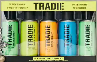 BIG W Tradie 5-pack deodorant body spray set offer