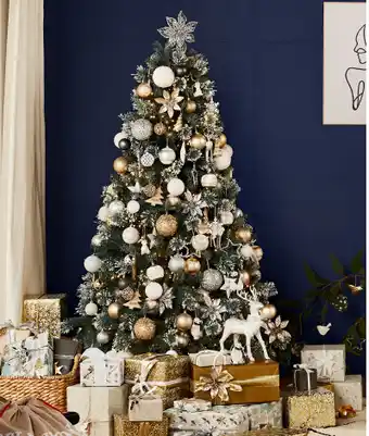 BIG W 195cm alaskan blue frosted christmas tree offer